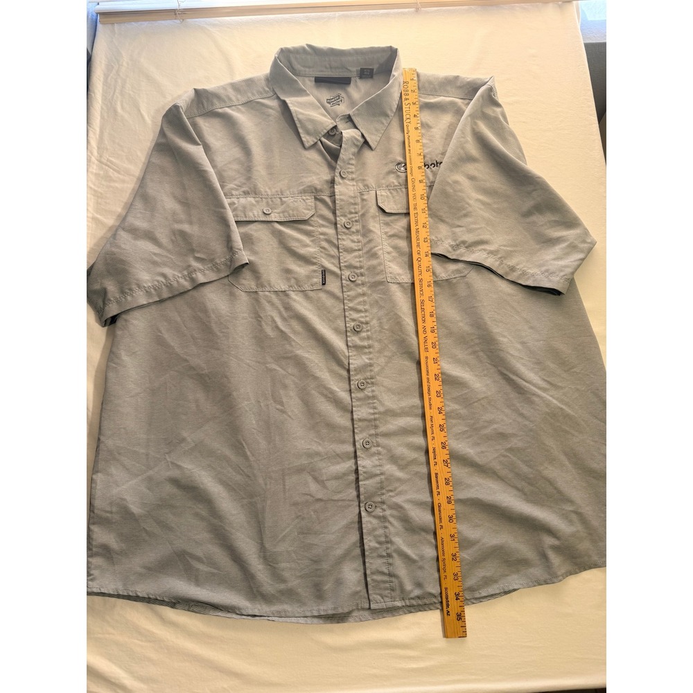 Dri Duck Power Move Kubota Gray Short Sleeve Button Down Work Shirt Mens 4XL
